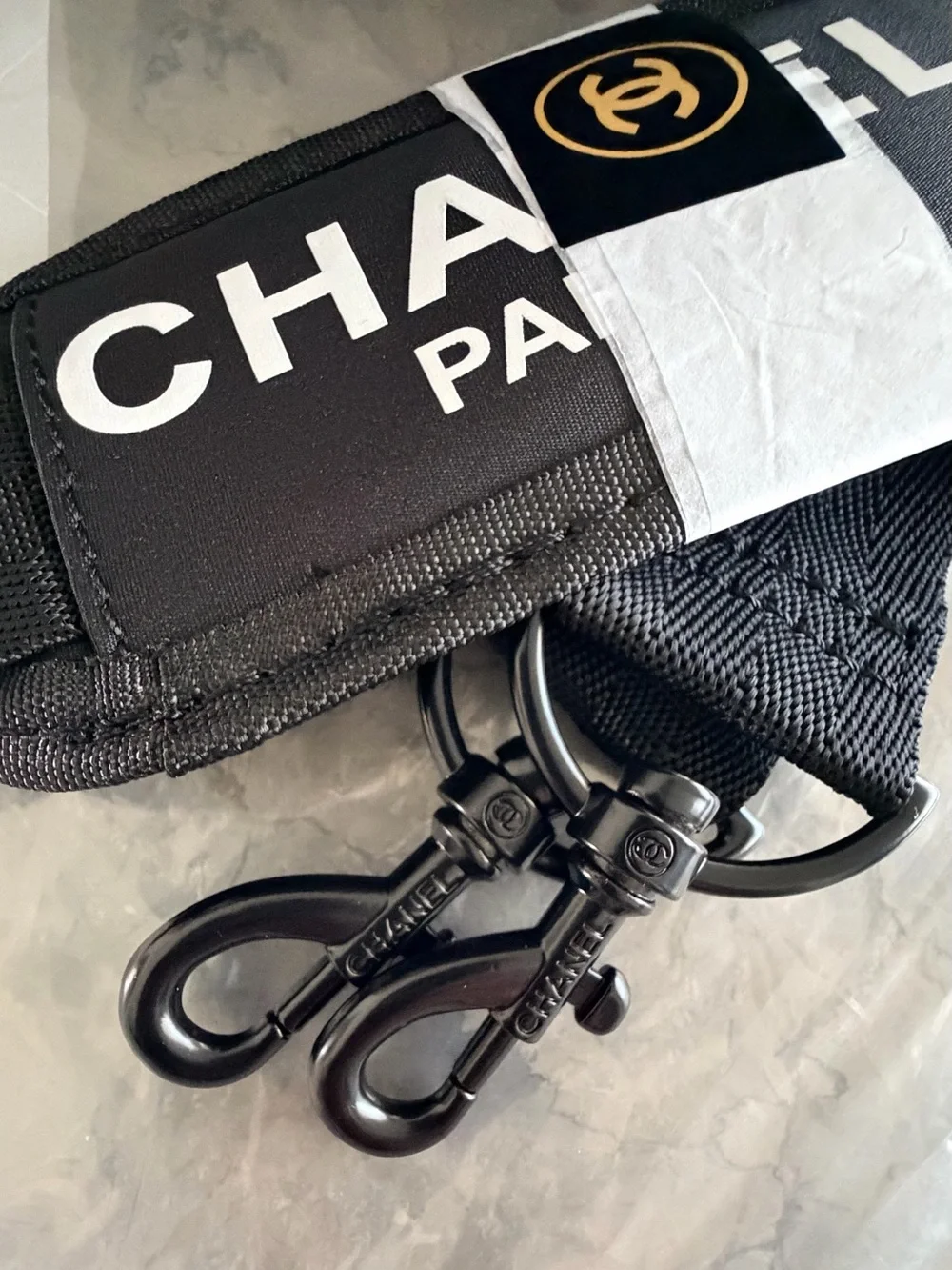 CHANEL Beauty Authentic Black Gym/Travel Duffel Bag